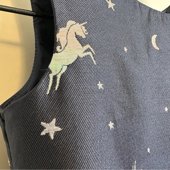 H&M Tulle Iridescent Navy Blue Dress | Size 4-5 - Picture 9 of 9